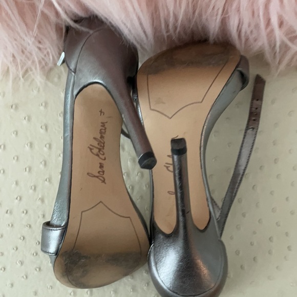 Sam Edelman size 4 heel sandal silver - Picture 4 of 6